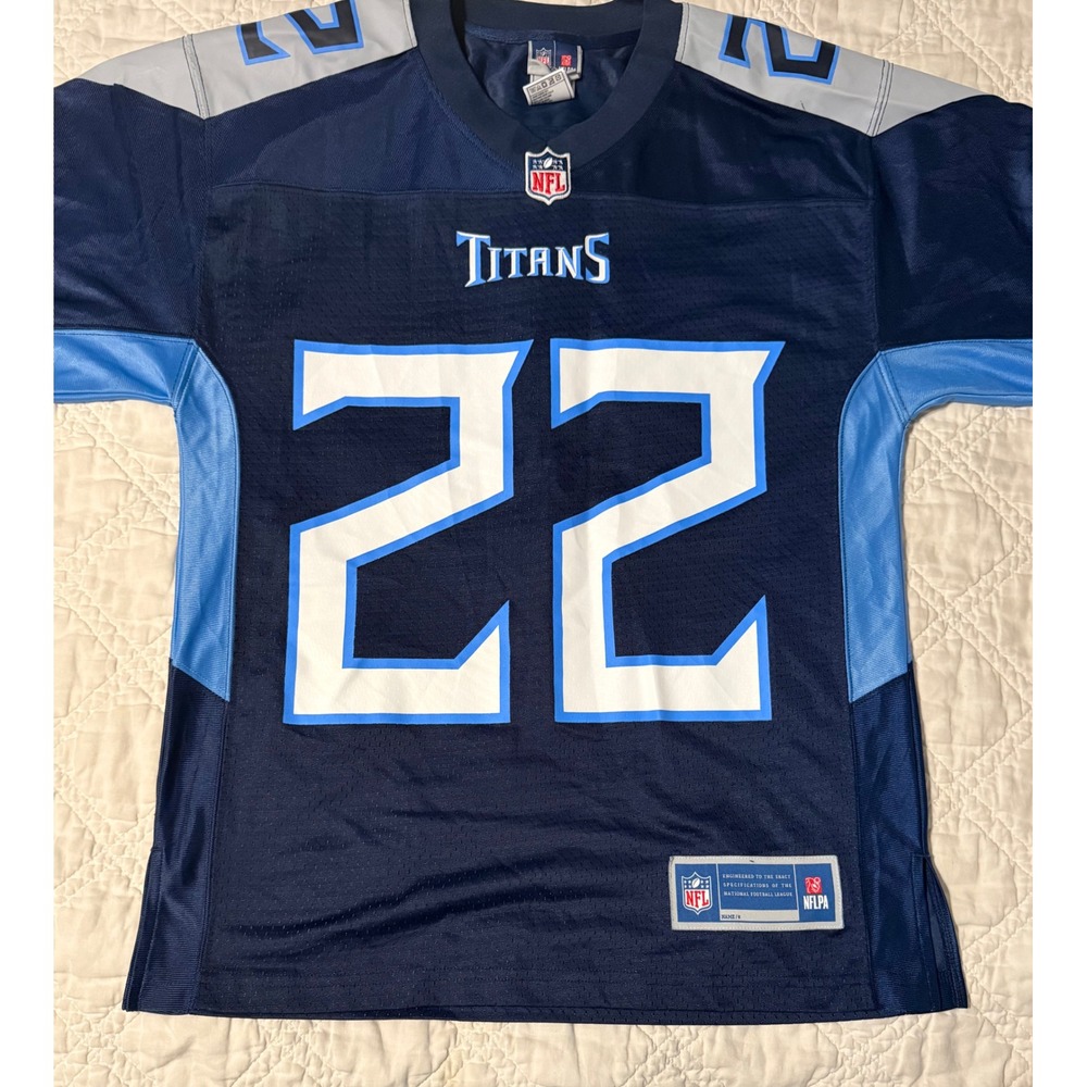 NFL Pro Line Tennessee Titans Derrick Henry 22 Jersey Mens Small Navy Blue